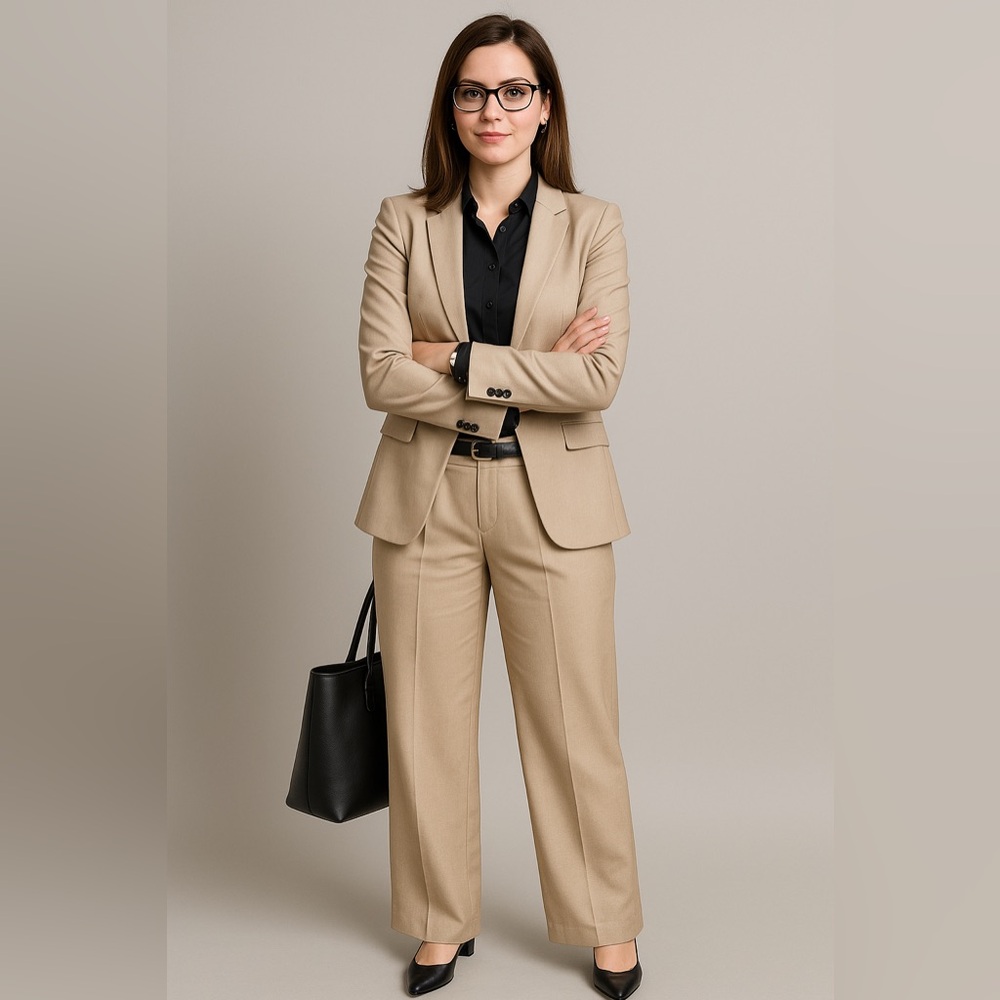 Haver and Blair Wide Leg Trouser - Light Khaki